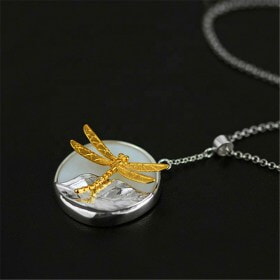 Handmade-Dragonfly-and-Leaf-silver-angel-jewelry (4)